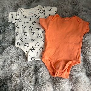Simply Magnetic Me Orange and Alphabet Bodysuits